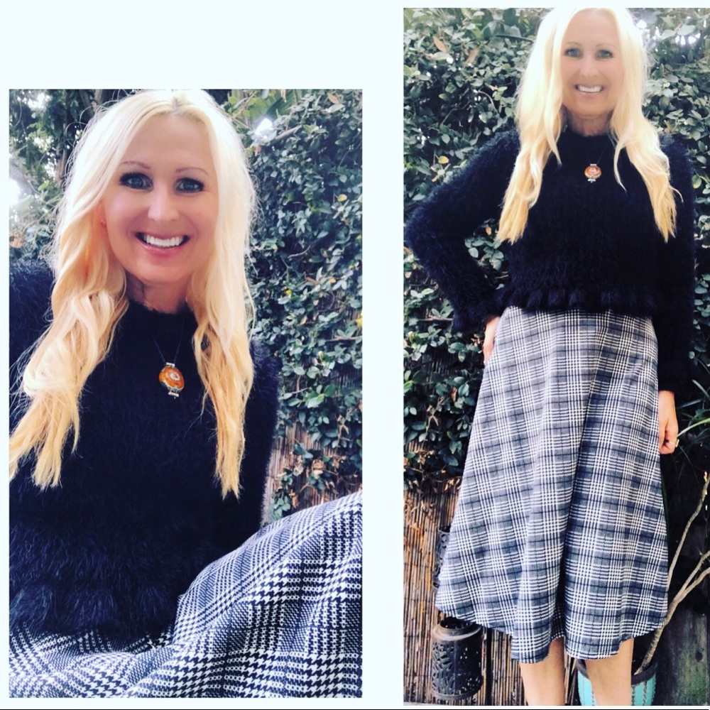 🤩Classic Plaid A-line Midi Skirt🌟